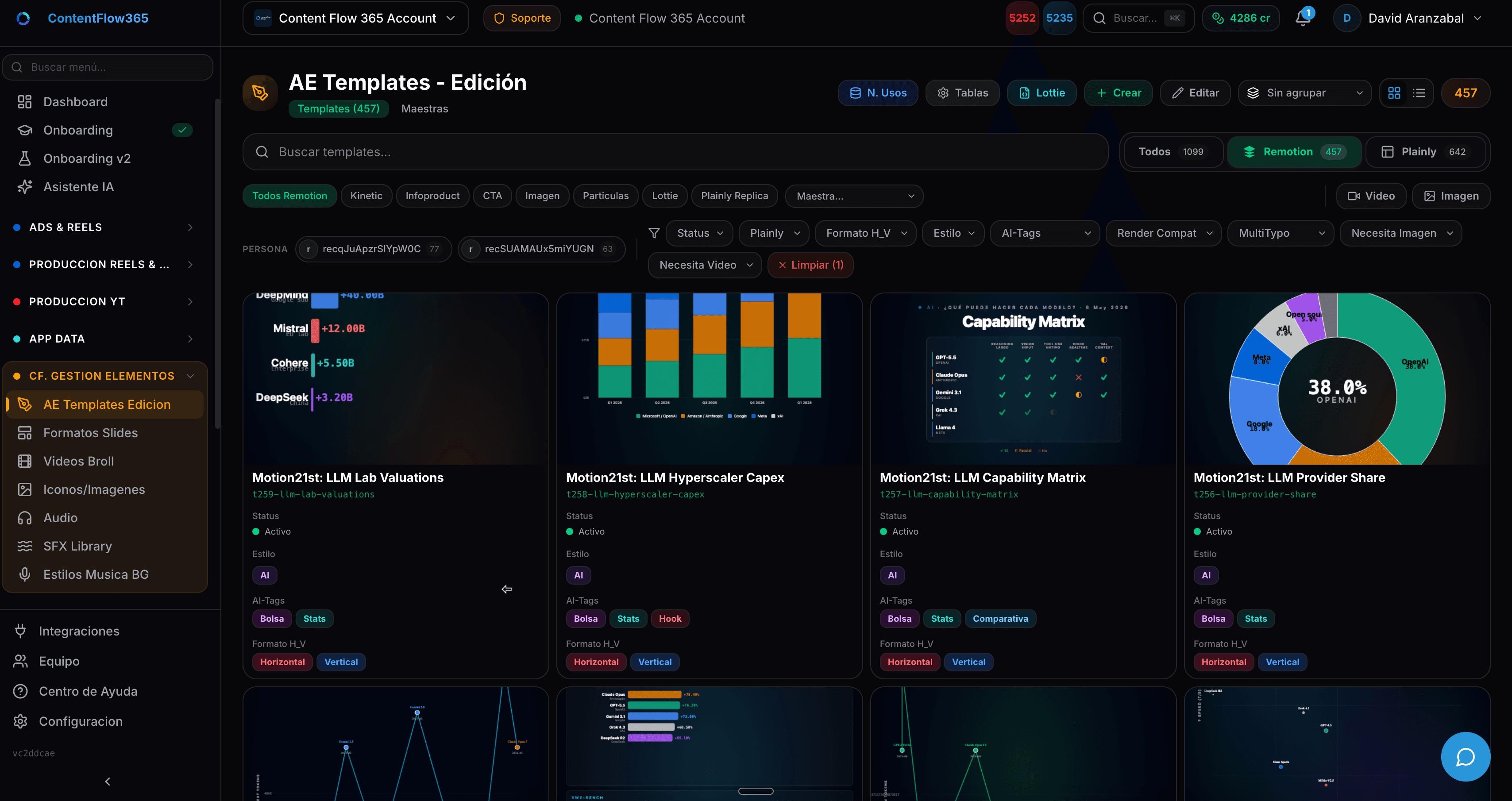 AE Templates library ready to customize